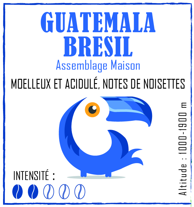 Assemblage Maison GUATEMALA / BRESIL moulu 250g